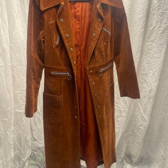 Steampunk jacket womens, vegan suede, small, - Picture 4 of 8